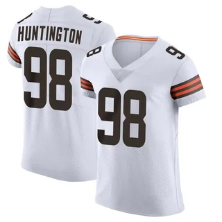 Adin Huntington Cleveland Browns Men's Elite Vapor Nike Jersey - White
