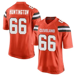 Adin Huntington Cleveland Browns Men's Game Alternate Nike Jersey - Orange