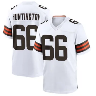Adin Huntington Cleveland Browns Men's Game Nike Jersey - White