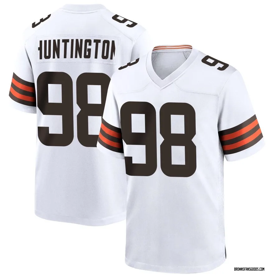 Adin Huntington Cleveland Browns Men's Game Nike Jersey - White