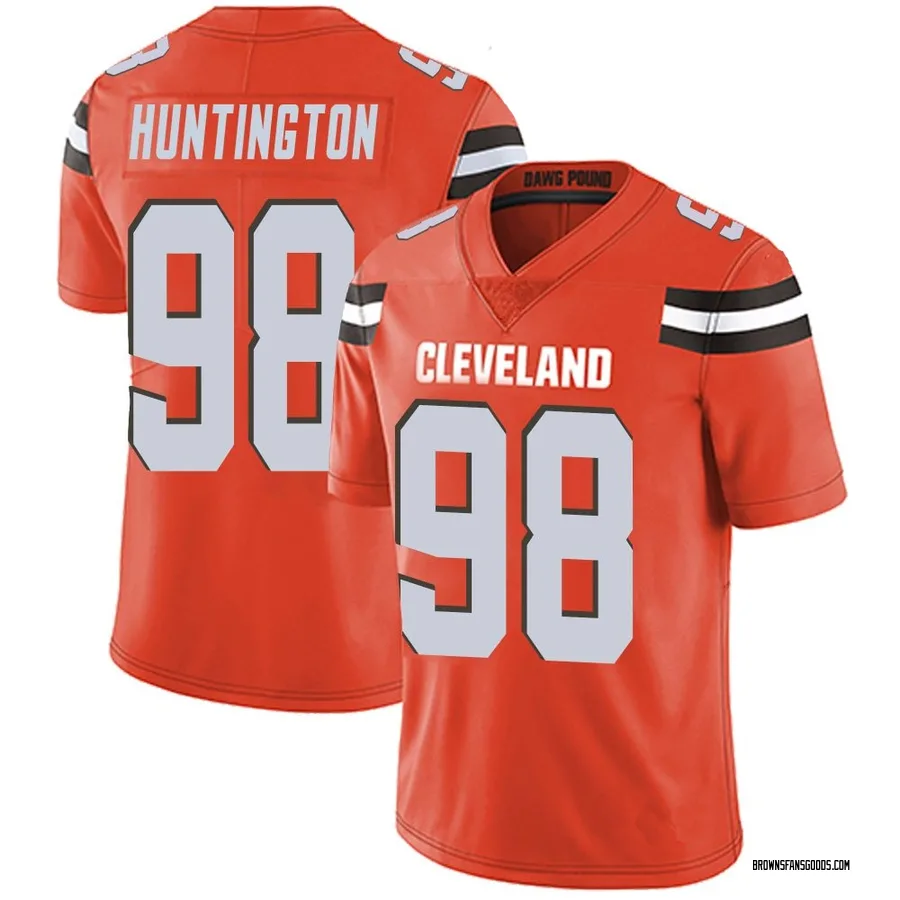 Adin Huntington Cleveland Browns Men's Limited Alternate Vapor Untouchable Nike Jersey - Orange