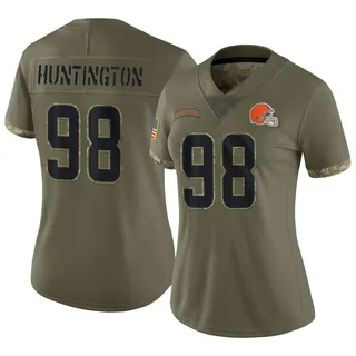 Adin Huntington Cleveland Browns Women's Limited 2022 Salute To Service Nike Jersey - Olive