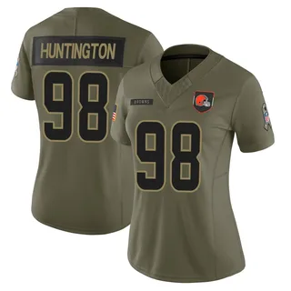 Adin Huntington Cleveland Browns Women's Limited 2025 Salute to Service Nike Jersey - Olive