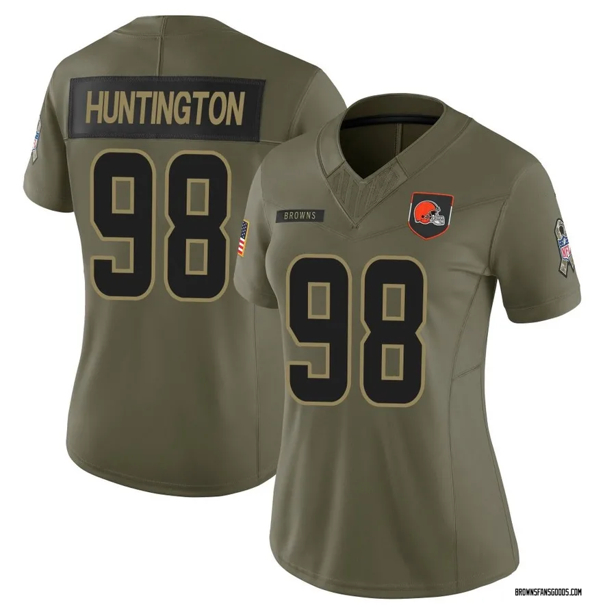 Adin Huntington Cleveland Browns Women's Limited 2025 Salute to Service Nike Jersey - Olive