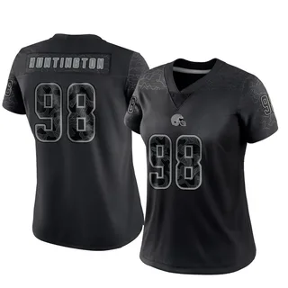 Adin Huntington Cleveland Browns Women's Limited Reflective Nike Jersey - Black