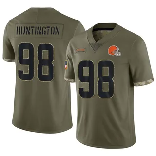 Adin Huntington Cleveland Browns Youth Limited 2022 Salute To Service Nike Jersey - Olive