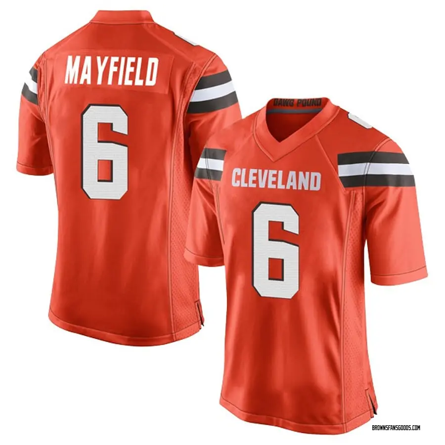 youth baker mayfield color rush jersey