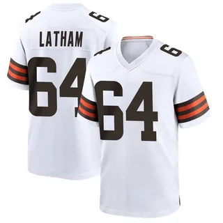 Brady Latham Cleveland Browns Men's Game Nike Jersey - White