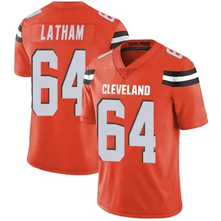 Brady Latham Cleveland Browns Men's Limited Alternate Vapor Untouchable Nike Jersey - Orange