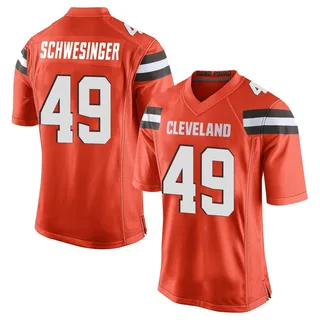 Carson Schwesinger Cleveland Browns Men's Game Alternate Nike Jersey - Orange