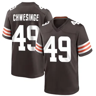 Carson Schwesinger Cleveland Browns Men's Game Team Color Nike Jersey - Brown