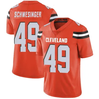 Carson Schwesinger Cleveland Browns Men's Limited Alternate Vapor Untouchable Nike Jersey - Orange