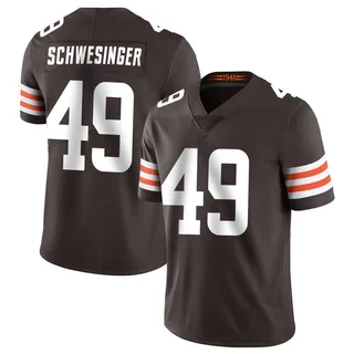 Carson Schwesinger Cleveland Browns Men's Limited Team Color Vapor Untouchable Nike Jersey - Brown