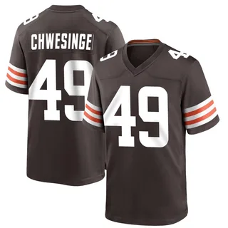 Carson Schwesinger Cleveland Browns Youth Game Team Color Nike Jersey - Brown