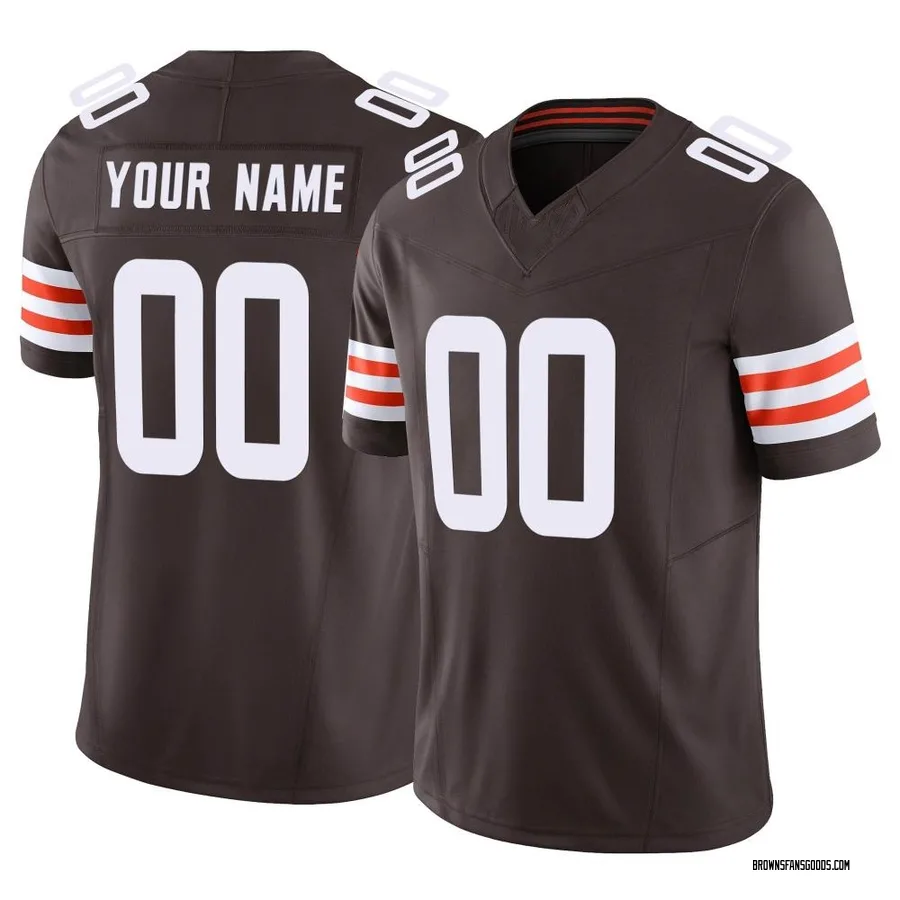 Custom Cleveland Browns Men's Limited Custom Vapor F.U.S.E. Nike Jersey - Brown
