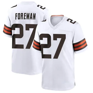 D'Onta Foreman Cleveland Browns Men's Game Nike Jersey - White
