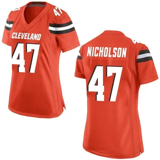 DeCarlos Nicholson Cleveland Browns Women's Game Alternate Nike Jersey - Orange