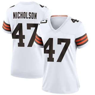 DeCarlos Nicholson Cleveland Browns Women's Game Nike Jersey - White