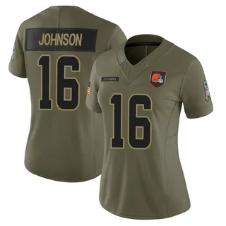 Diontae Johnson Cleveland Browns Women's Limited 2025 Salute to Service Nike Jersey - Olive