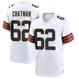 Elijah Chatman Cleveland Browns Men's Game Nike Jersey - White