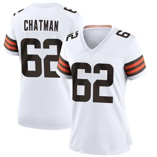 Elijah Chatman Cleveland Browns Women's Game Nike Jersey - White