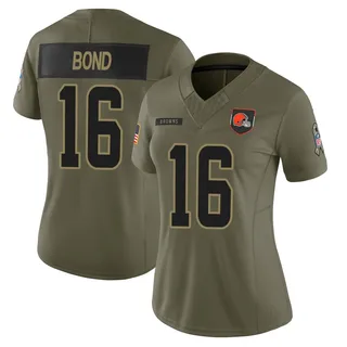Isaiah Bond Cleveland Browns Women's Limited 2025 Salute to Service Nike Jersey - Olive