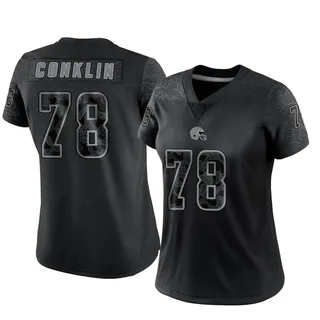 Jack Conklin Cleveland Browns Women's Limited Reflective Nike Jersey - Black