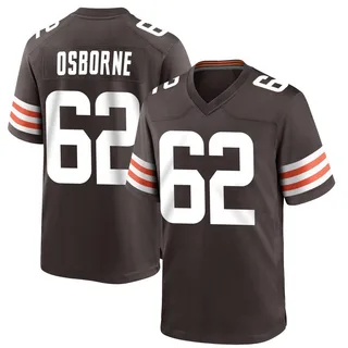 Justin Osborne Cleveland Browns Men's Game Team Color Nike Jersey - Brown