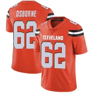 Justin Osborne Cleveland Browns Men's Limited Alternate Vapor Untouchable Nike Jersey - Orange