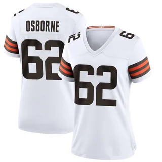 Justin Osborne Cleveland Browns Women's Game Nike Jersey - White