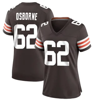 Justin Osborne Cleveland Browns Women's Game Team Color Nike Jersey - Brown