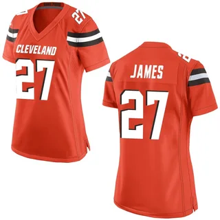LaMareon James Cleveland Browns Women's Game Alternate Nike Jersey - Orange