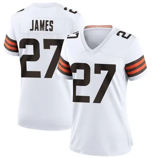 LaMareon James Cleveland Browns Women's Game Nike Jersey - White