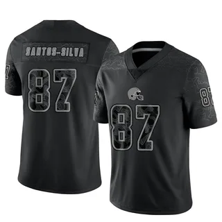 Marcus Santos-Silva Cleveland Browns Men's Limited Reflective Nike Jersey - Black