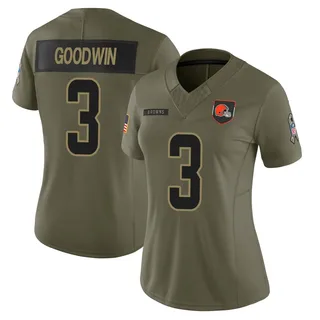 Marquise Goodwin Cleveland Browns Women's Limited 2025 Salute to Service Nike Jersey - Olive