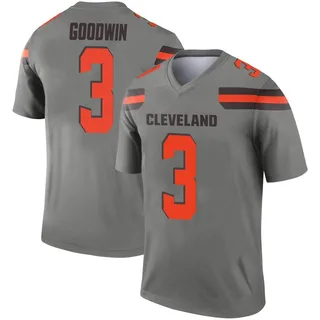 Men's Marquise Goodwin Cleveland Browns Men's Legend Inverted Silver Nike Jersey