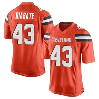 Mohamoud Diabate Cleveland Browns Men's Game Alternate Nike Jersey - Orange