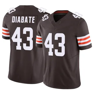 Mohamoud Diabate Cleveland Browns Men's Limited Vapor F.U.S.E. Nike Jersey - Brown