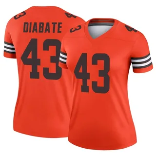 Mohamoud Diabate Cleveland Browns Women's Legend Inverted Nike Jersey - Orange