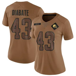 Mohamoud Diabate Cleveland Browns Women's Limited 2023 Salute To Service Nike Jersey - Brown