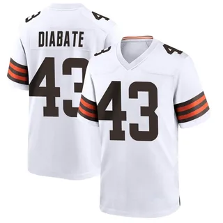 Mohamoud Diabate Cleveland Browns Youth Game Nike Jersey - White