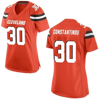 Nik Constantinou Cleveland Browns Women's Game Alternate Nike Jersey - Orange