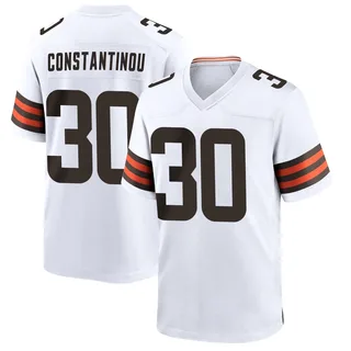 Nik Constantinou Cleveland Browns Youth Game Nike Jersey - White