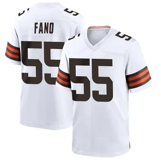 Spencer Fano Cleveland Browns Men's Game Nike Jersey - White