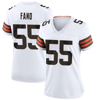 Spencer Fano Cleveland Browns Women's Game Nike Jersey - White