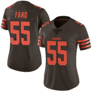 Spencer Fano Cleveland Browns Women's Limited Color Rush Nike Jersey - Brown