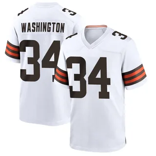 Zion Washington Cleveland Browns Youth Game Nike Jersey - White